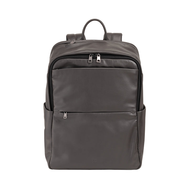 DUDU Mochila de Cuero para Hombre y Mujer, Soporte para PC hasta 15.6" MacBook 16 Pulgadas, Mochila de Viaje de 20 Litros, Elegante Mochila Multicompartimentos para Oficina de Trabajo