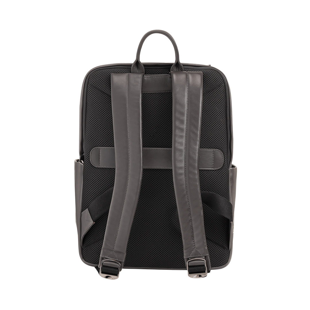 DUDU Mochila de Cuero para Hombre y Mujer, Soporte para PC hasta 15.6" MacBook 16 Pulgadas, Mochila de Viaje de 20 Litros, Elegante Mochila Multicompartimentos para Oficina de Trabajo