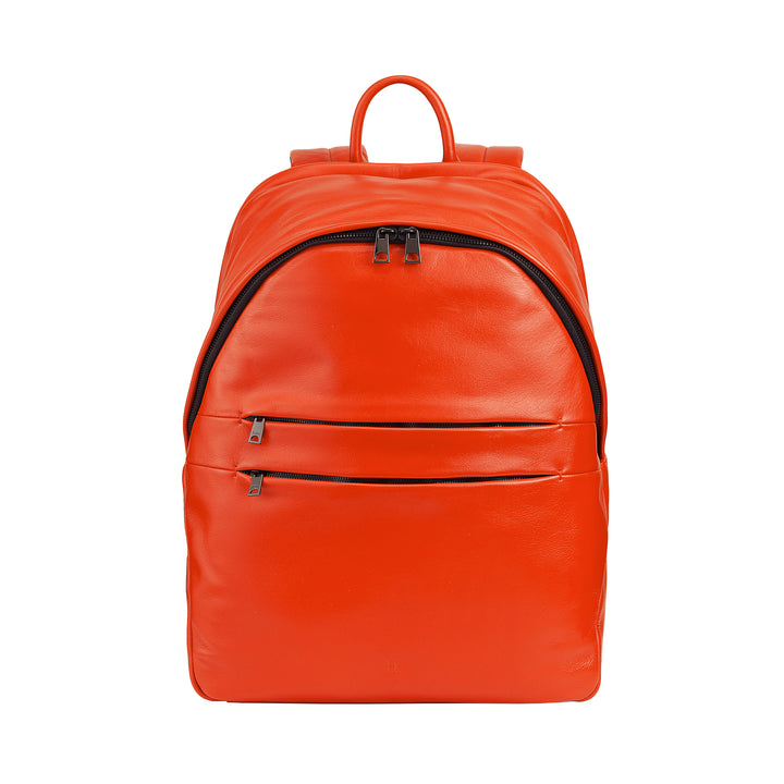 DUDU Leather Backpack for Men and Women, PC holder up to 15.6" MacBook 16 Inch, 20 Liter Travel Backpack, Office Work Backpack with an Elegant Essential Design