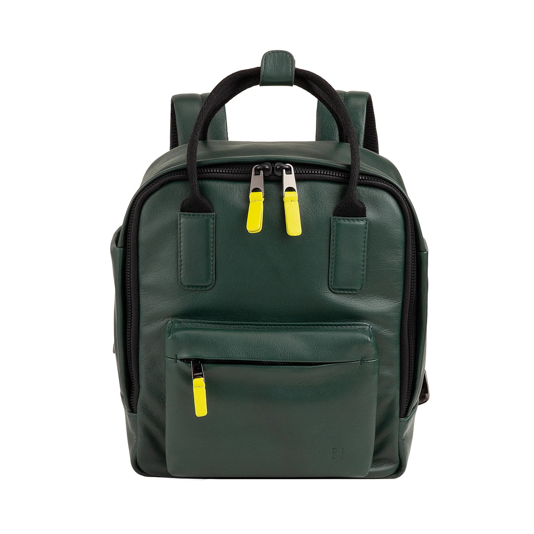DUDU Zaino in Pelle Uomo Donna – Zainetto Casual Unisex Elegante e Compatto, 6,5 Litri, con Tasca Frontale e Scomparto Tablet, Perfetto per Lavoro, Viaggio e Tempo Libero