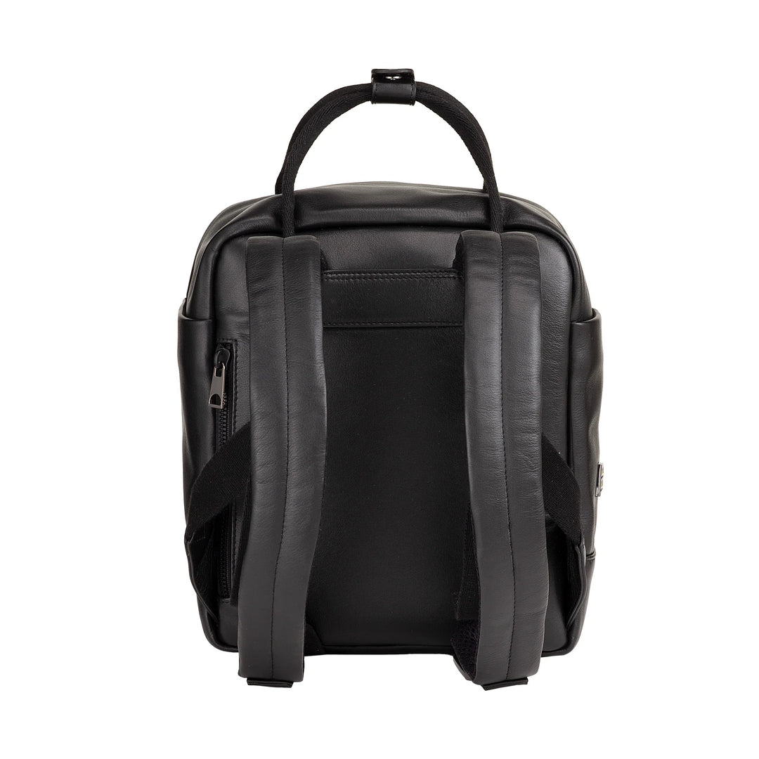 DUDU Sac à dos en cuir pour hommes et femmes - Sac à dos décontracté unisexe élégant et compact, 6,5 litres, avec poche avant et compartiment pour tablette, parfait pour le travail, les voyages et les loisirs