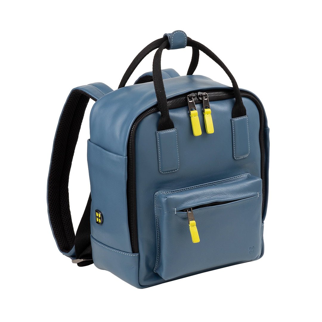 DUDU Zaino in Pelle Uomo Donna – Zainetto Casual Unisex Elegante e Compatto, 6,5 Litri, con Tasca Frontale e Scomparto Tablet, Perfetto per Lavoro, Viaggio e Tempo Libero