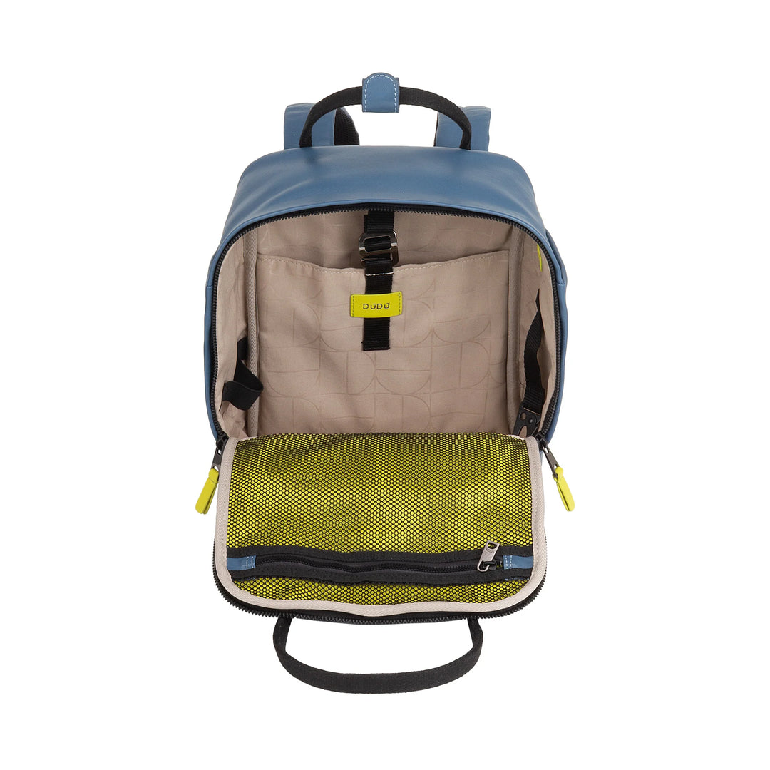 DUDU Zaino in Pelle Uomo Donna – Zainetto Casual Unisex Elegante e Compatto, 6,5 Litri, con Tasca Frontale e Scomparto Tablet, Perfetto per Lavoro, Viaggio e Tempo Libero