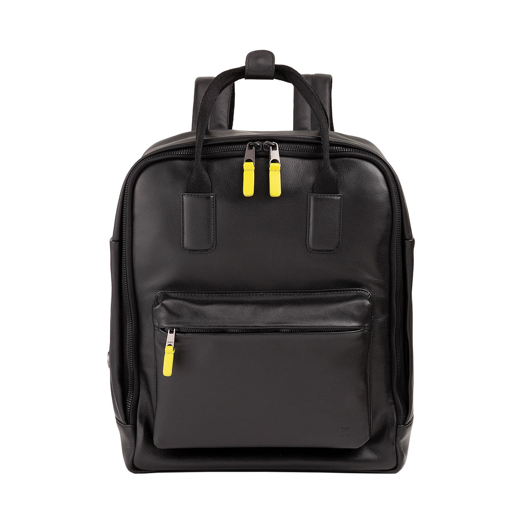 DUDU Sac à dos en cuir pour hommes et femmes - Sac à dos décontracté unisexe élégant et spacieux, 19 litres, avec poche avant et compartiment pour tablette, parfait pour le travail, les voyages et le temps libre