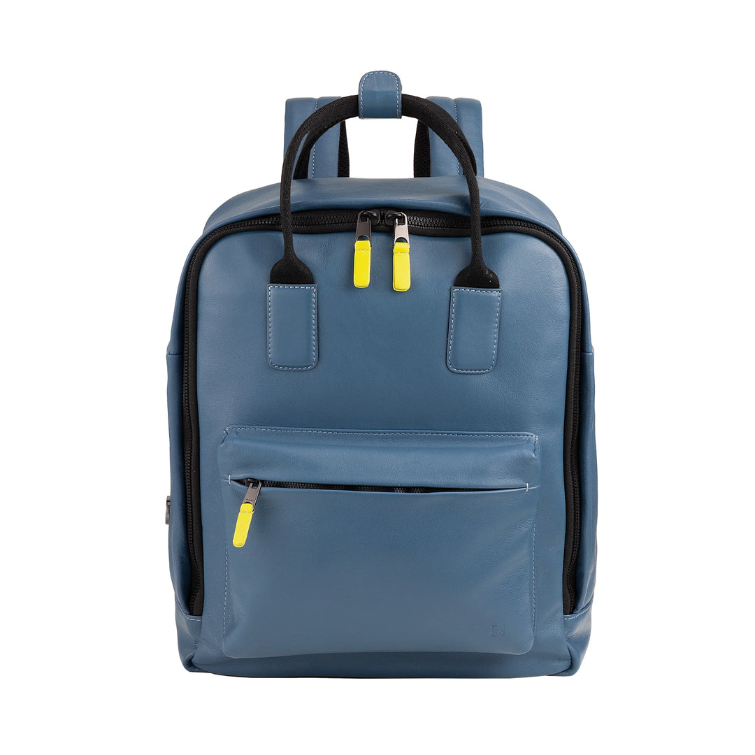 DUDU Sac à dos en cuir pour hommes et femmes - Sac à dos décontracté unisexe élégant et spacieux, 19 litres, avec poche avant et compartiment pour tablette, parfait pour le travail, les voyages et le temps libre