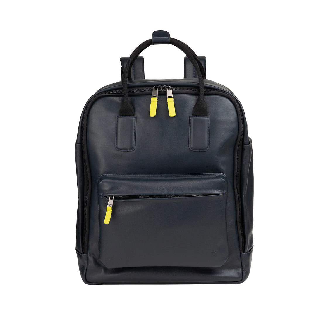 DUDU Mochila de Piel para Hombre y Mujer - Elegante y Espaciosa Mochila Casual Unisex, 19 Litros, con Bolsillo Frontal y Compartimento para Tablet, Perfecta para Trabajo, Viajes y Tiempo Libre