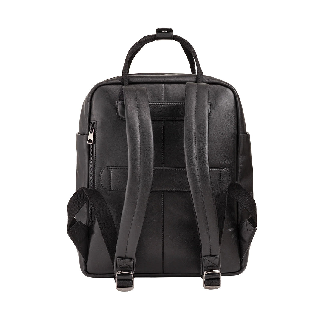 DUDU Sac à dos en cuir pour hommes et femmes - Sac à dos décontracté unisexe élégant et spacieux, 19 litres, avec poche avant et compartiment pour tablette, parfait pour le travail, les voyages et le temps libre