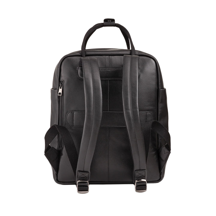 DUDU Sac à dos en cuir pour hommes et femmes - Sac à dos décontracté unisexe élégant et spacieux, 19 litres, avec poche avant et compartiment pour tablette, parfait pour le travail, les voyages et le temps libre