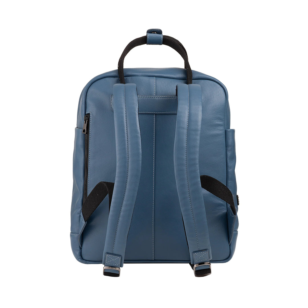 DUDU Sac à dos en cuir pour hommes et femmes - Sac à dos décontracté unisexe élégant et spacieux, 19 litres, avec poche avant et compartiment pour tablette, parfait pour le travail, les voyages et le temps libre