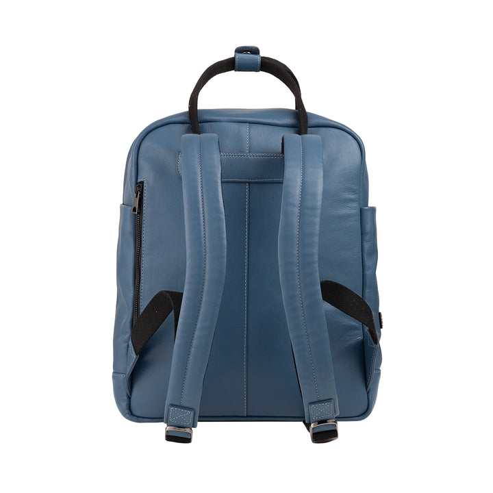 DUDU Sac à dos en cuir pour hommes et femmes - Sac à dos décontracté unisexe élégant et spacieux, 19 litres, avec poche avant et compartiment pour tablette, parfait pour le travail, les voyages et le temps libre