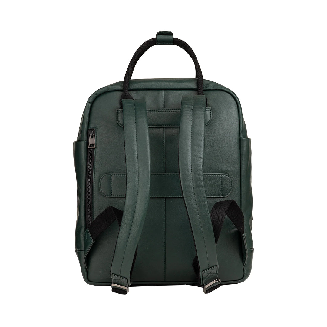 DUDU Sac à dos en cuir pour hommes et femmes - Sac à dos décontracté unisexe élégant et spacieux, 19 litres, avec poche avant et compartiment pour tablette, parfait pour le travail, les voyages et le temps libre