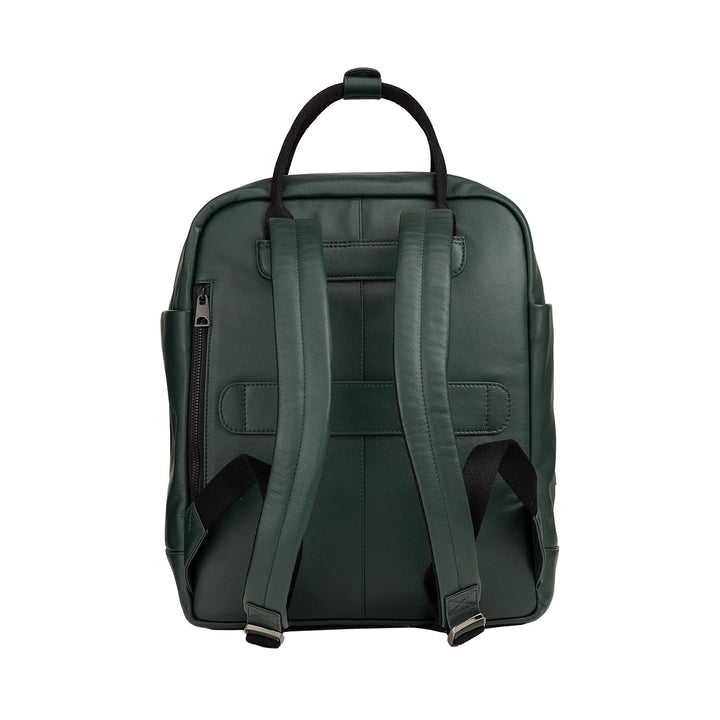 DUDU Sac à dos en cuir pour hommes et femmes - Sac à dos décontracté unisexe élégant et spacieux, 19 litres, avec poche avant et compartiment pour tablette, parfait pour le travail, les voyages et le temps libre