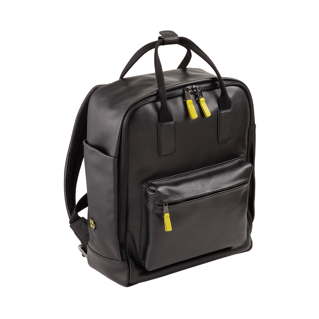 DUDU Sac à dos en cuir pour hommes et femmes - Sac à dos décontracté unisexe élégant et spacieux, 19 litres, avec poche avant et compartiment pour tablette, parfait pour le travail, les voyages et le temps libre
