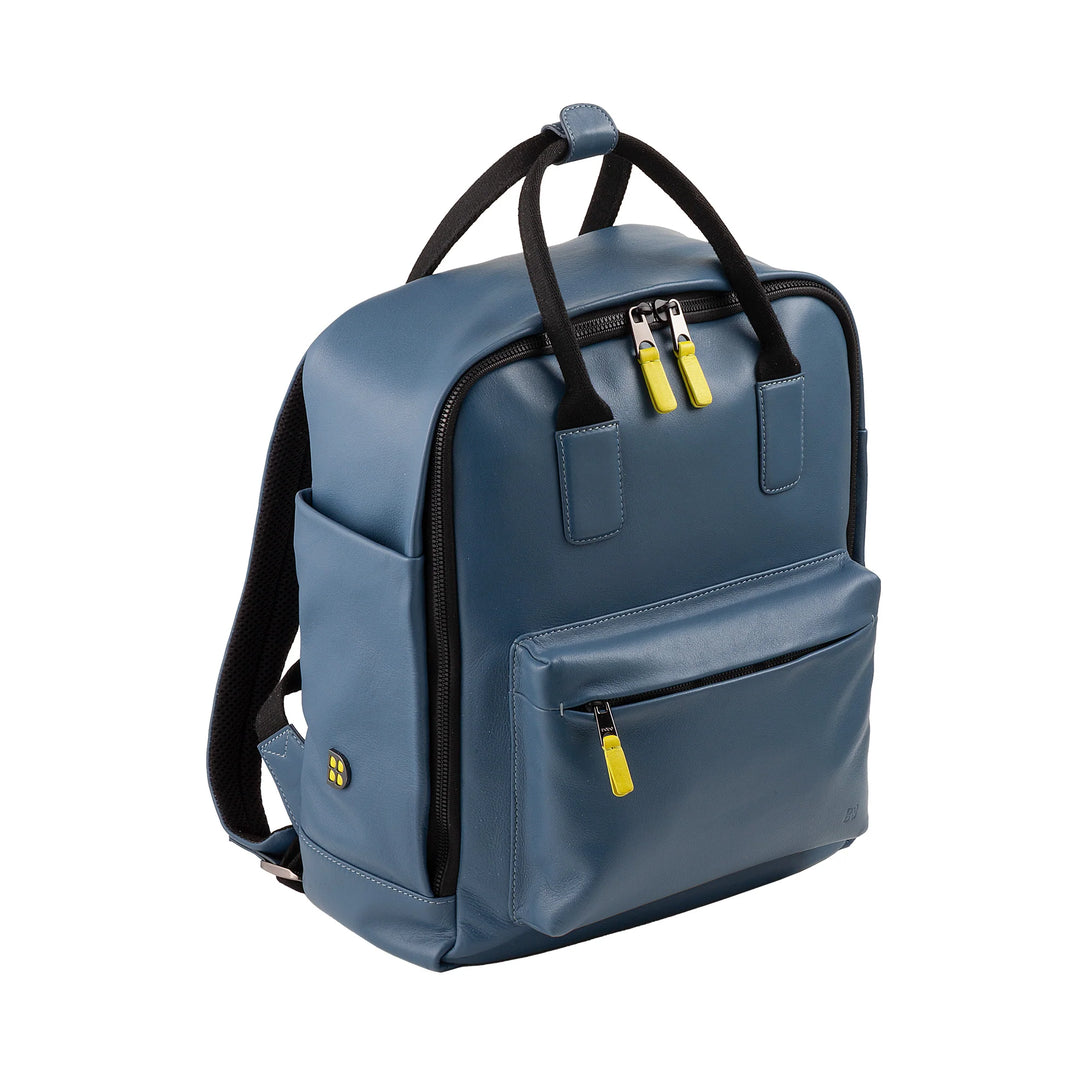 DUDU Sac à dos en cuir pour hommes et femmes - Sac à dos décontracté unisexe élégant et spacieux, 19 litres, avec poche avant et compartiment pour tablette, parfait pour le travail, les voyages et le temps libre