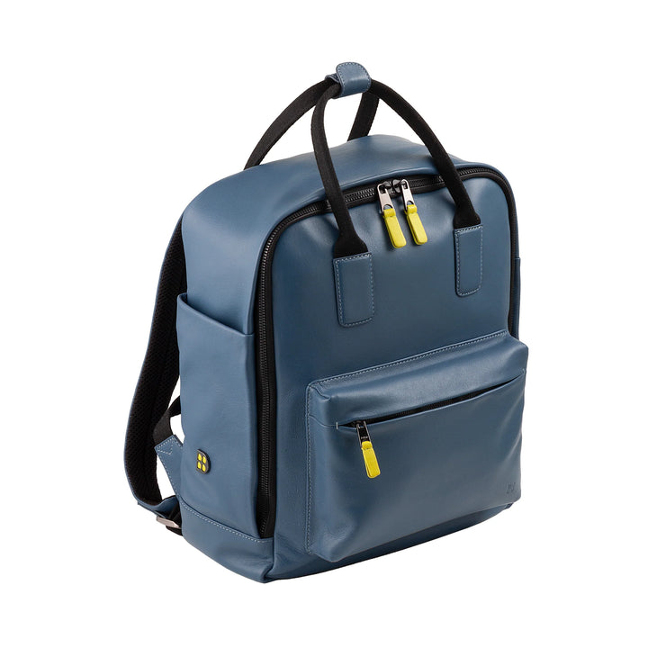 DUDU Sac à dos en cuir pour hommes et femmes - Sac à dos décontracté unisexe élégant et spacieux, 19 litres, avec poche avant et compartiment pour tablette, parfait pour le travail, les voyages et le temps libre