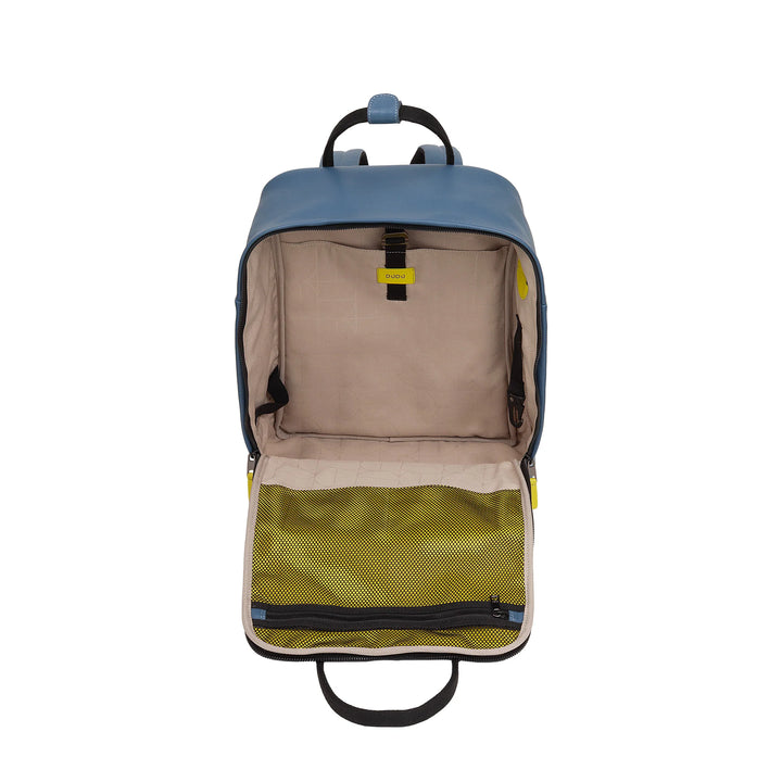 DUDU Sac à dos en cuir pour hommes et femmes - Sac à dos décontracté unisexe élégant et spacieux, 19 litres, avec poche avant et compartiment pour tablette, parfait pour le travail, les voyages et le temps libre