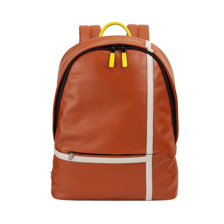 DUDU Sac à dos en cuir pour homme et femme – Design inspiré du tennis, sac à dos pour PC ou MacBook, dos respirant et bretelles rembourrées