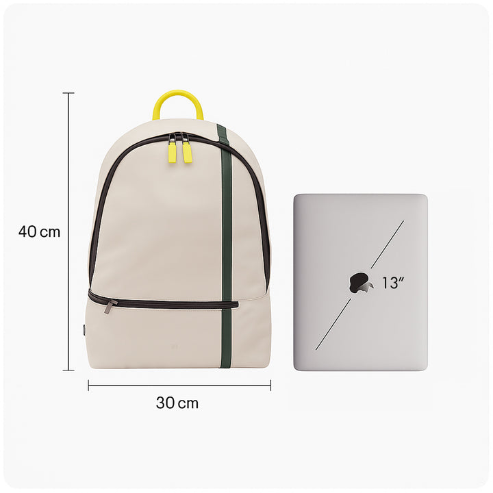 DUDU Sac à dos en cuir pour homme et femme – Design inspiré du tennis, sac à dos pour PC ou MacBook, dos respirant et bretelles rembourrées