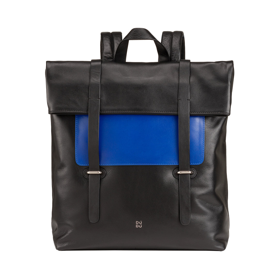 DUDU Zaino Colorato in Pelle da Uomo Donna, Zaino Grande Morbido 14L Multitasche Design Sportivo Casual