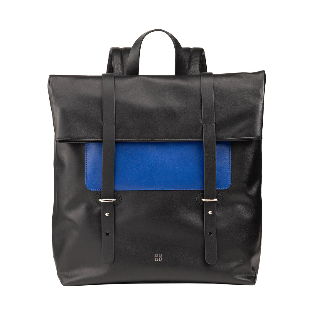 DUDU Zaino Colorato in Pelle da Uomo Donna, Zaino Grande Morbido 14L Multitasche Design Sportivo Casual