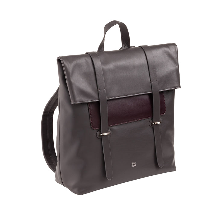 DUDU Zaino Colorato in Pelle da Uomo Donna, Zaino Grande Morbido 14L Multitasche Design Sportivo Casual