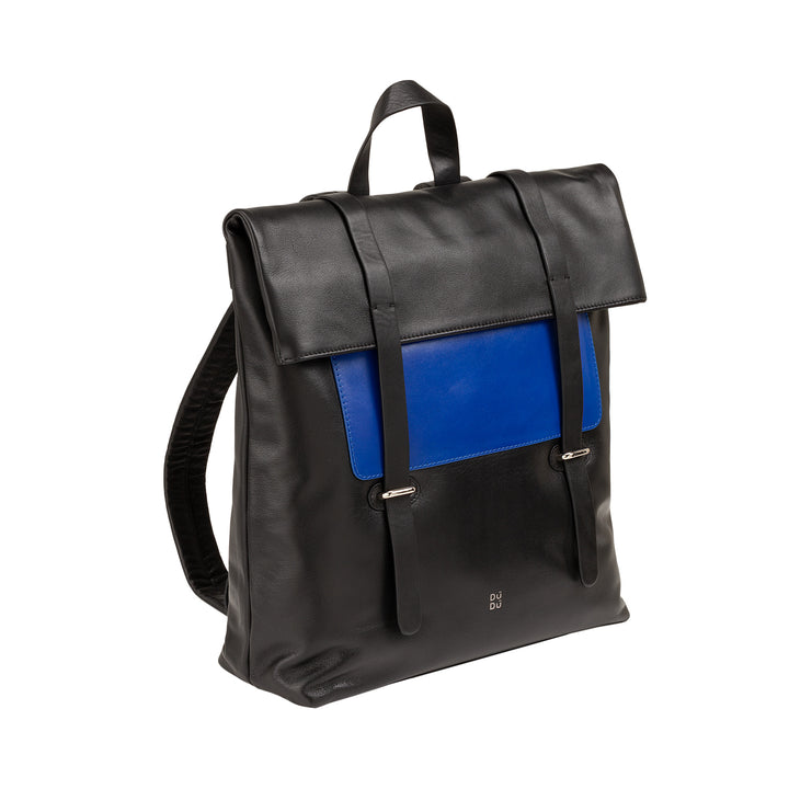 DUDU Zaino Colorato in Pelle da Uomo Donna, Zaino Grande Morbido 14L Multitasche Design Sportivo Casual