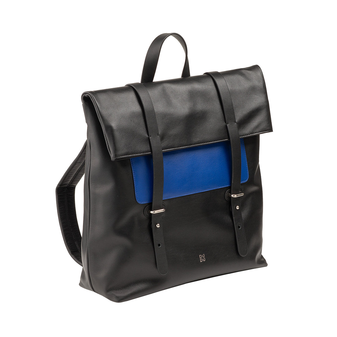 DUDU Zaino Colorato in Pelle da Uomo Donna, Zaino Grande Morbido 14L Multitasche Design Sportivo Casual