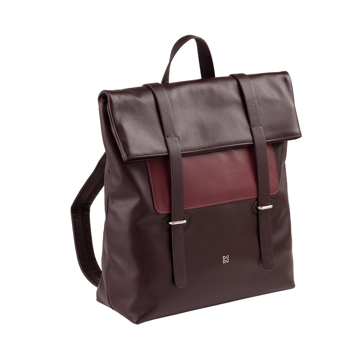 DUDU Mochila de Cuero Colorida para Hombre Mujer, Mochila Grande y Suave 14L Multibolsillos Diseño Deportivo Casual