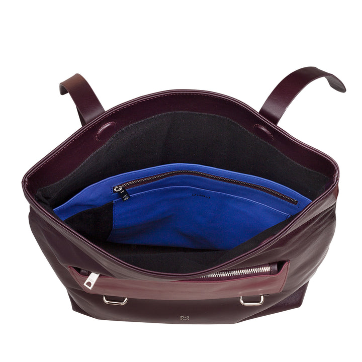 DUDU Mochila de Cuero Colorida para Hombre Mujer, Mochila Grande y Suave 14L Multibolsillos Diseño Deportivo Casual