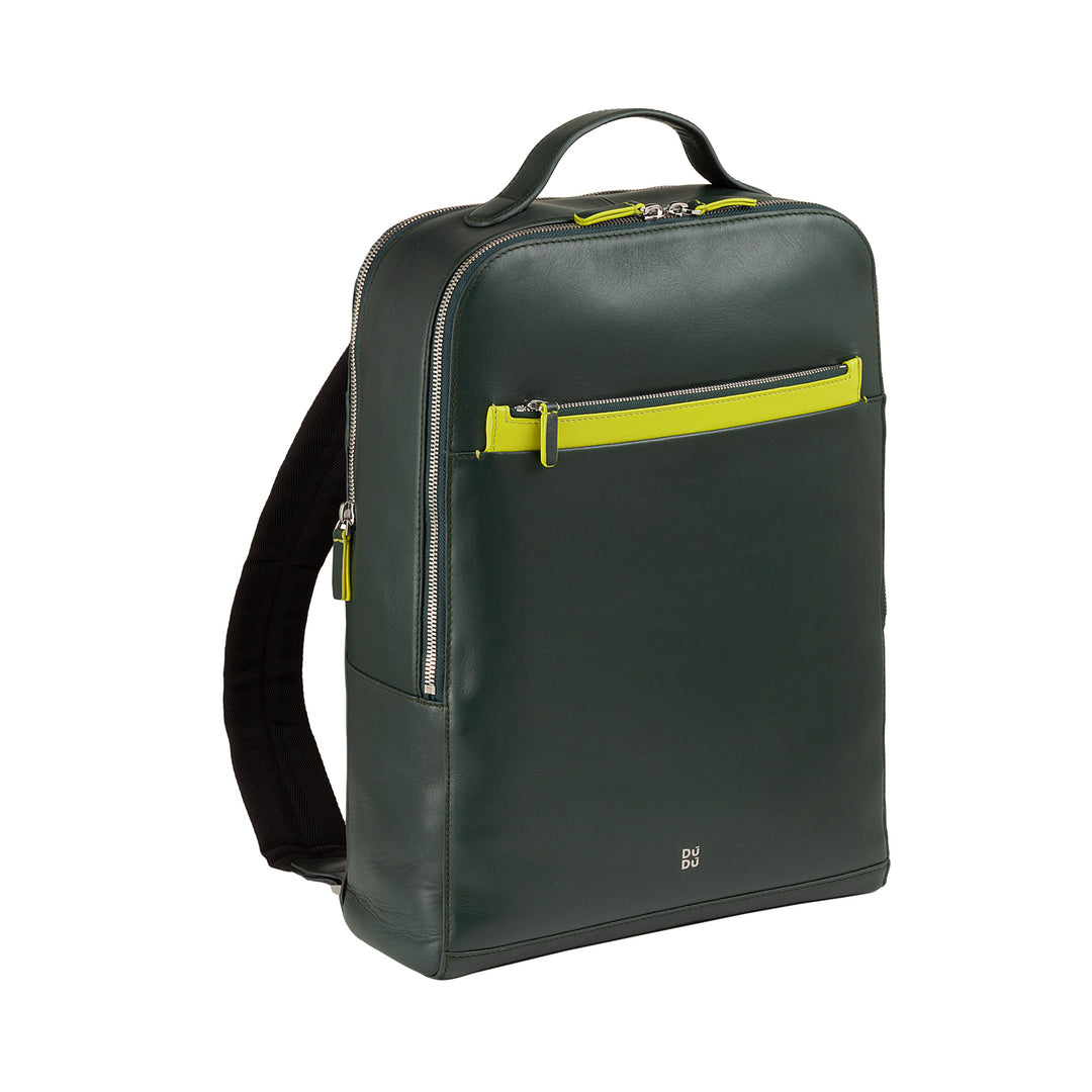 Dudu Men Portable PC Door and Leather Tablet ، double zip anti -backpack backpack ، backpack backpack with trolley Attack