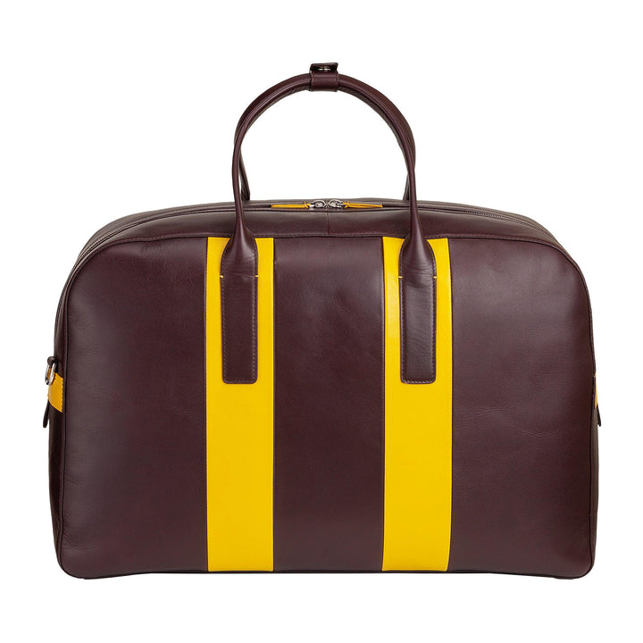 DUDU Borsone da Viaggio in Pelle a Tracolla, Borsa per Weekend Palestra da Uomo Donna 32L Grande, Weekender Travel Bag da 49cm - Capodagli 1937