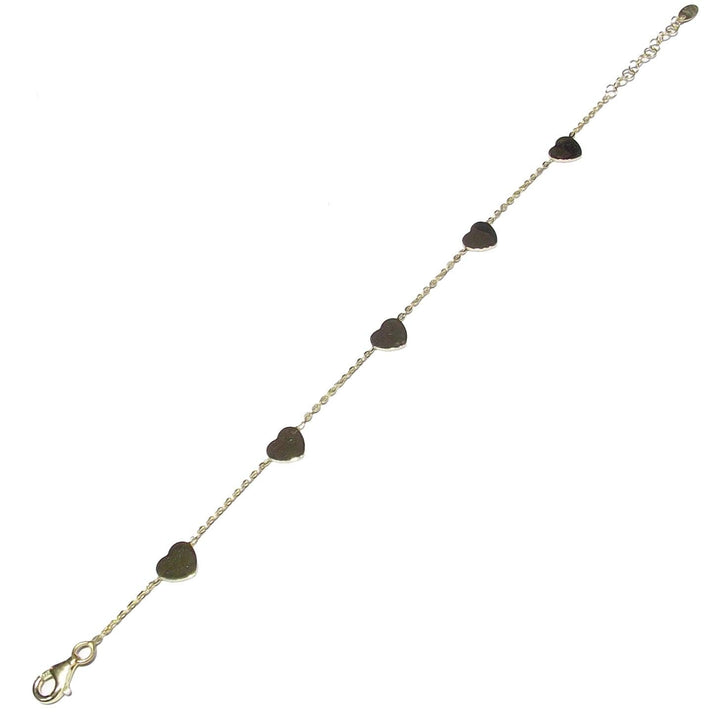 Capodagli bracciale 5 Cuori argento 925 finitura PVD oro giallo CPD-BRA-ARG-0003-G - Capodagli 1937