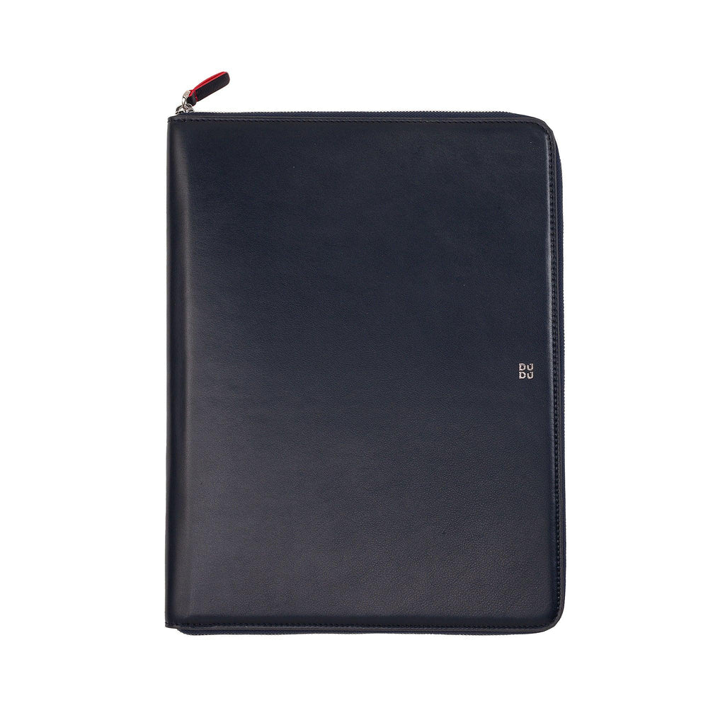 DUDU Cartella Portadocumenti A4 in Pelle Portablocco da Ufficio Cartellina Porta Tablet iPad Multicolore con Zip - Capodagli 1937