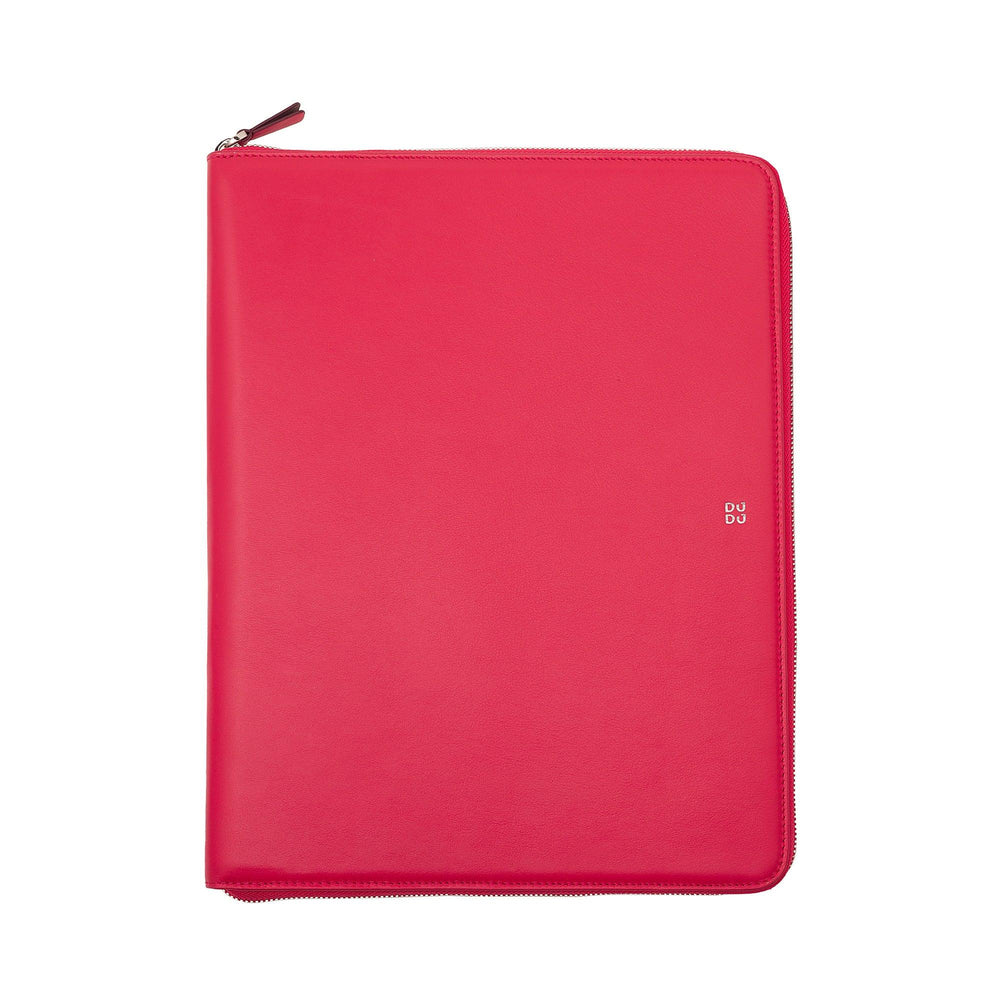 DUDU Cartella Portadocumenti A4 in Pelle Portablocco da Ufficio Cartellina Porta Tablet iPad Multicolore con Zip - Capodagli 1937