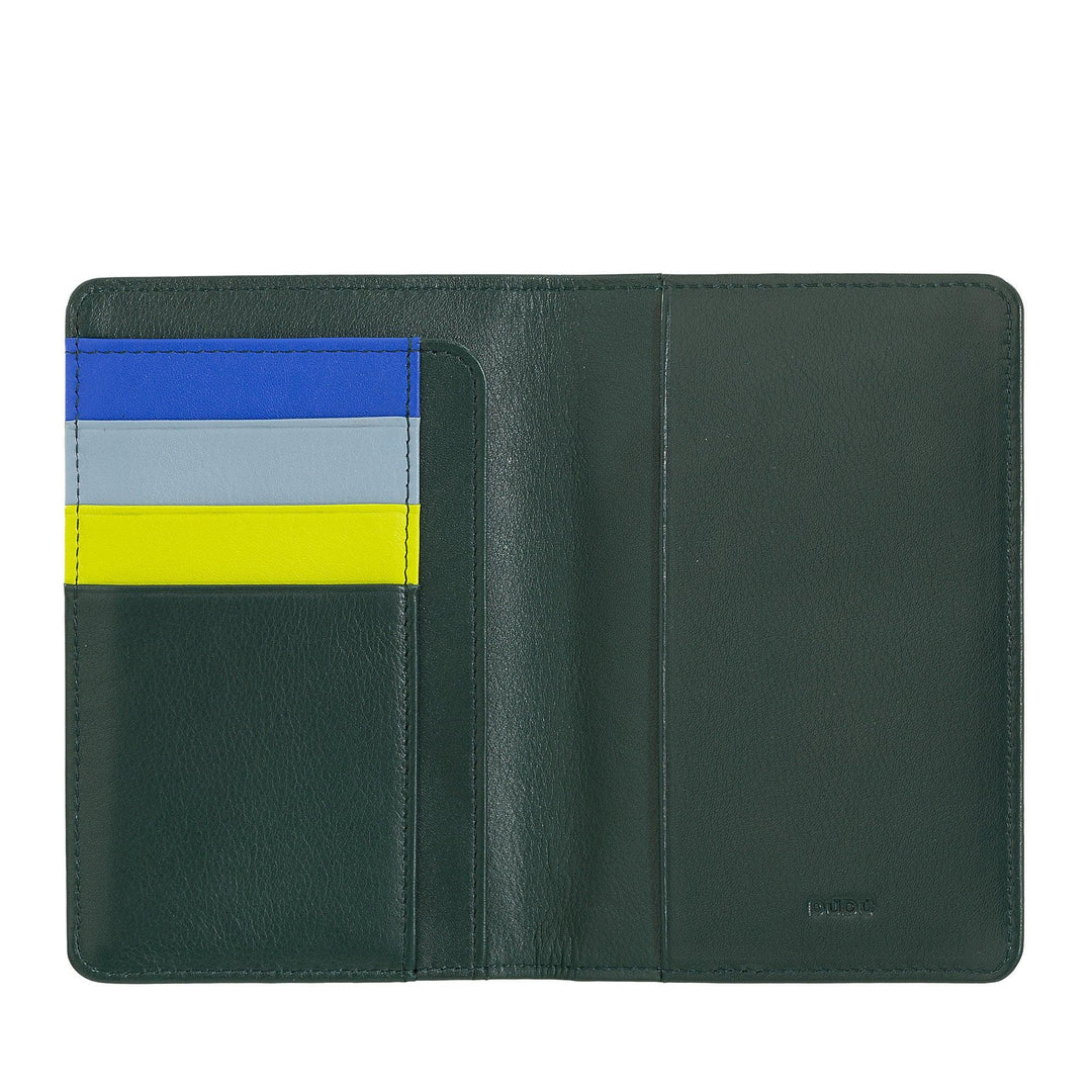 DUDU Porta passaporto pelle e carte di credito RFID multicolore - Capodagli 1937