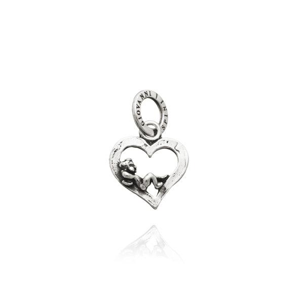 Giovanni Raspini charm Amorino Su Cuore argento 925 8058 - Gioielleria Capodagli