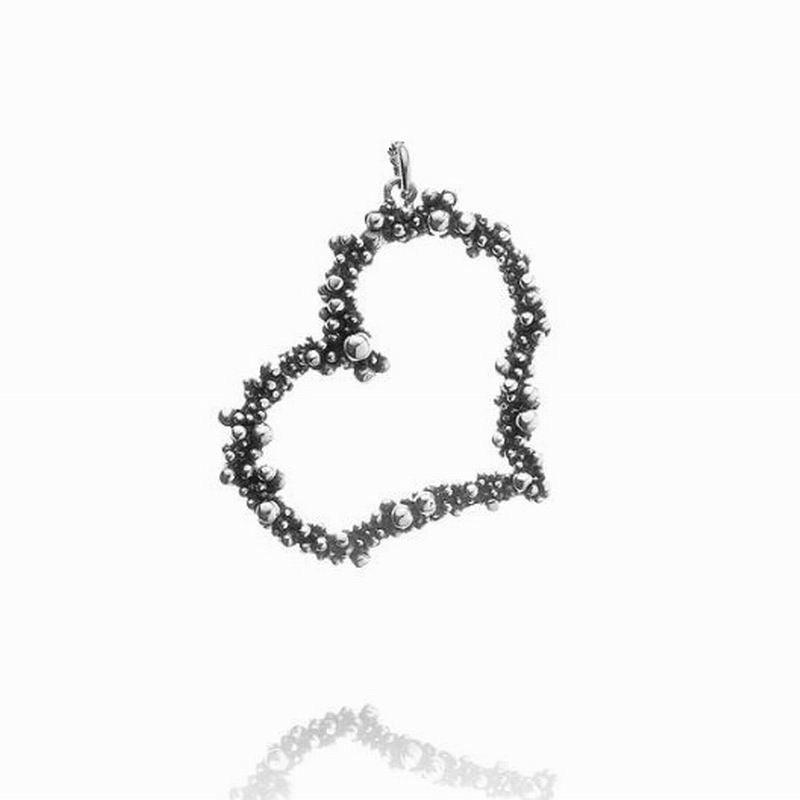 Giovanni Raspini charm Cuore Perlage argento 925 10151 - Gioielleria Capodagli