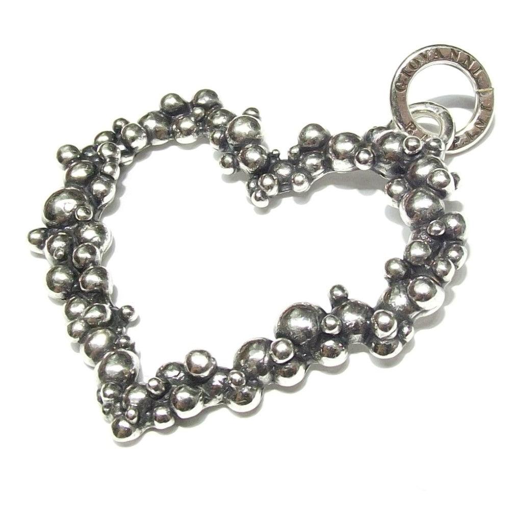 Giovanni Raspini charm Cuore Perlage argento 925 11094 - Gioielleria Capodagli