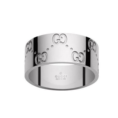 Gucci anello Icon oro bianco 18kt misura 15 073238 09850 9000 - Gioielleria Capodagli