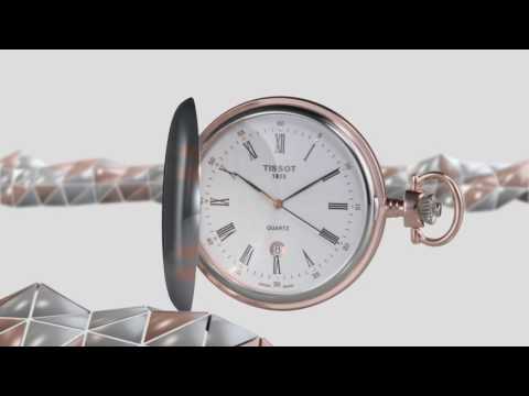 Tissot जेब घड़ी Savonette 48,5mm व्हाइट क्वार्ट्ज स्टील T83.6.553.13