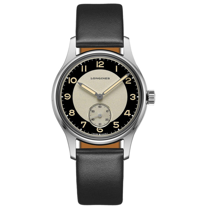 Montre Longines Heritage Classic Tuxedo 38.5mm acier automatique noir L2.330.4.93.0 - Capodagli 1937