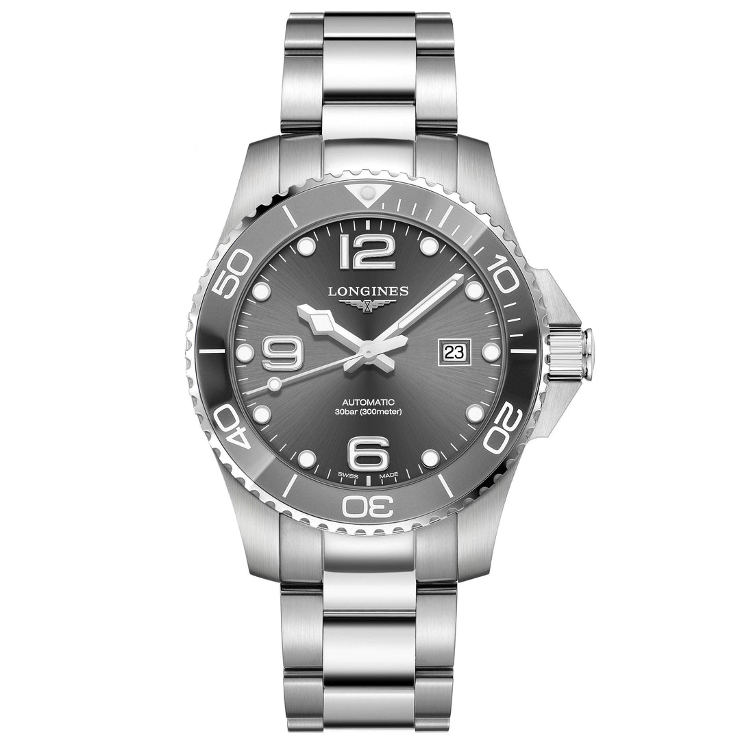 Longines orologio Hydroconquest ceramic grigio automatico L3.782.4.76.6 - Gioielleria Capodagli