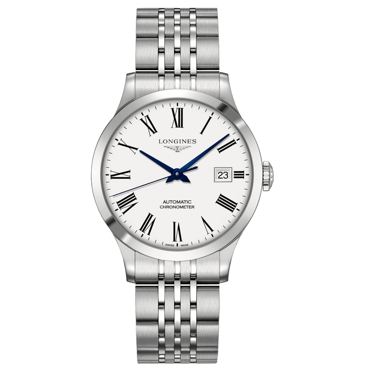 Longines Record Collection watch 38.5mm white automatic steel L2.820.4.11.6 - Capodagli 1937