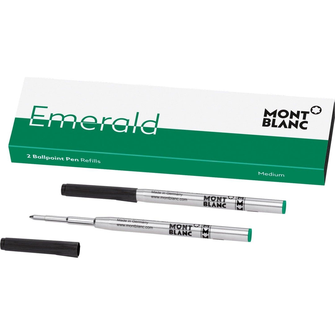 Montblanc 2 refill per penna a sfera (M) Emerald Green ( verde smeraldo ) 118126 - Gioielleria Capodagli