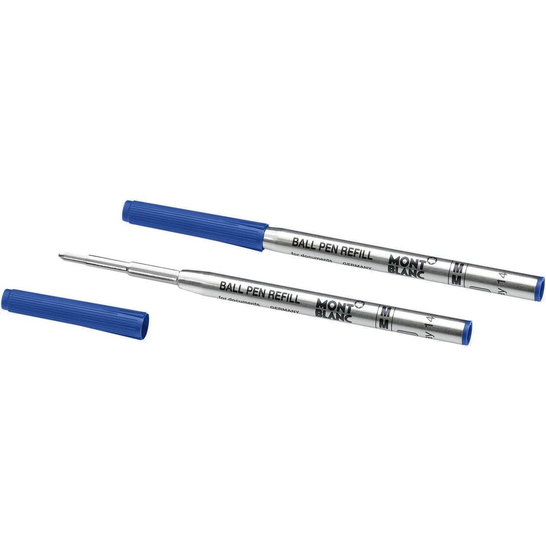 Montblanc 2 recharges pour stylo à bille pointe M Bleu Royal bleu 128214 - Capodagli Jewellery