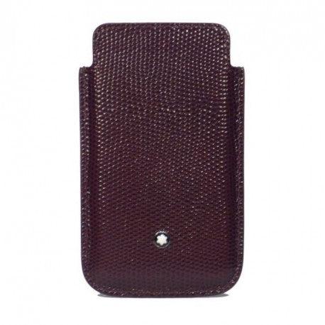 Montblanc custodia cover smartphone pelle lucertola bordeaux scuro 109189 - Gioielleria Capodagli