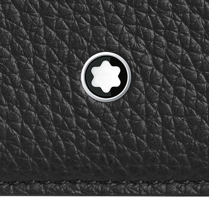 Tarjetero Montblanc con fuelle y bolsillo visible Meisterstück Soft Grain negro rojo 124133 - Gioielleria Capodagli