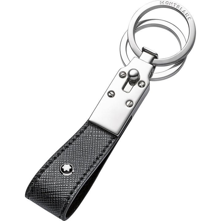Llavero Montblanc con trabilla y 2 anillos Sartorial negros 114627 - Joyería Capodagli