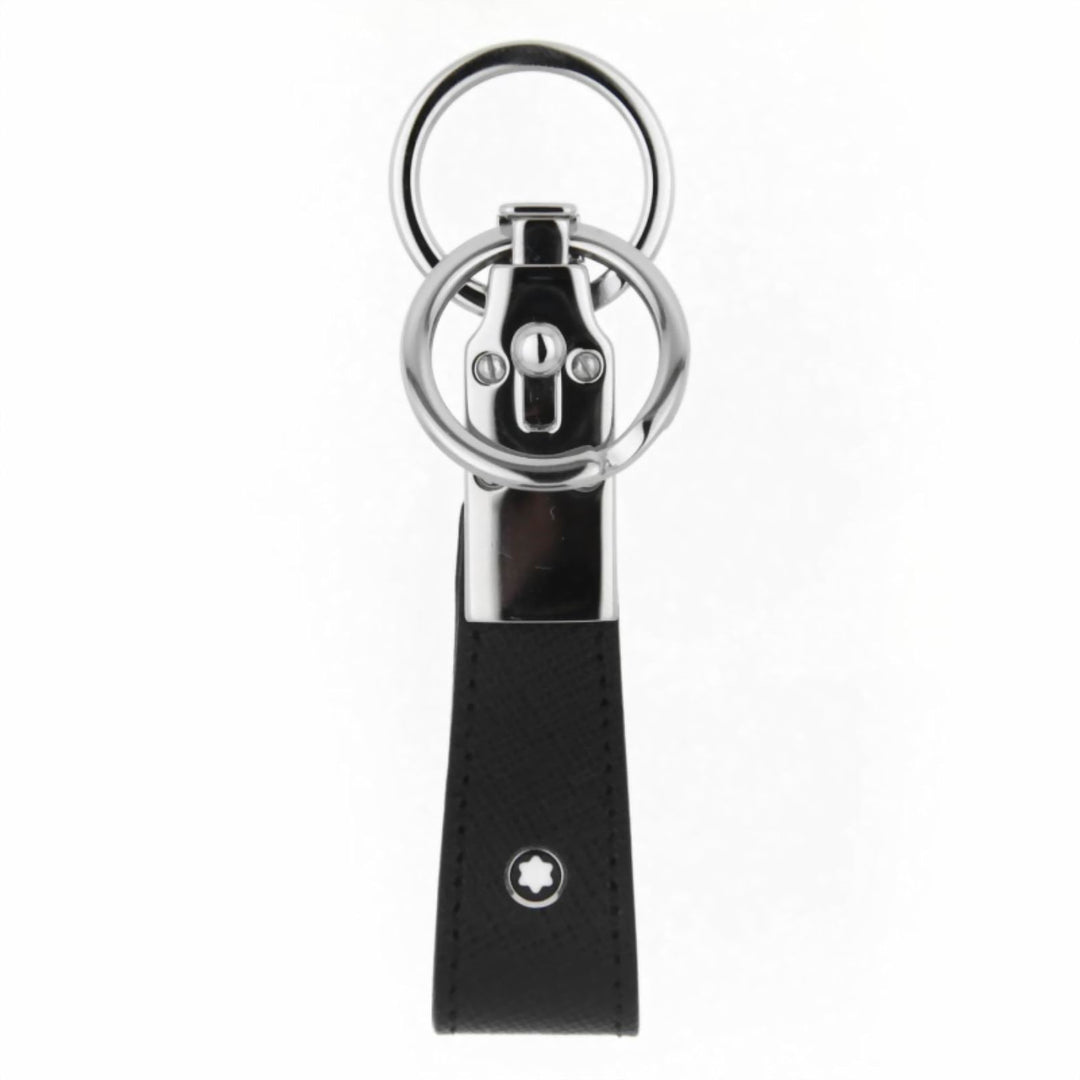 Llavero Montblanc con trabilla y 2 anillos Sartorial negros 114627 - Joyería Capodagli