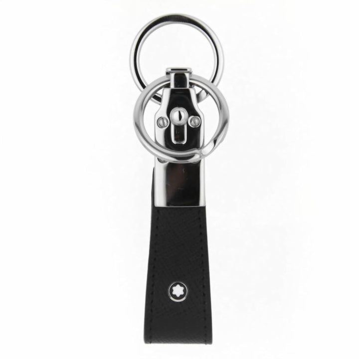 Llavero Montblanc con trabilla y 2 anillos Sartorial negros 114627 - Joyería Capodagli